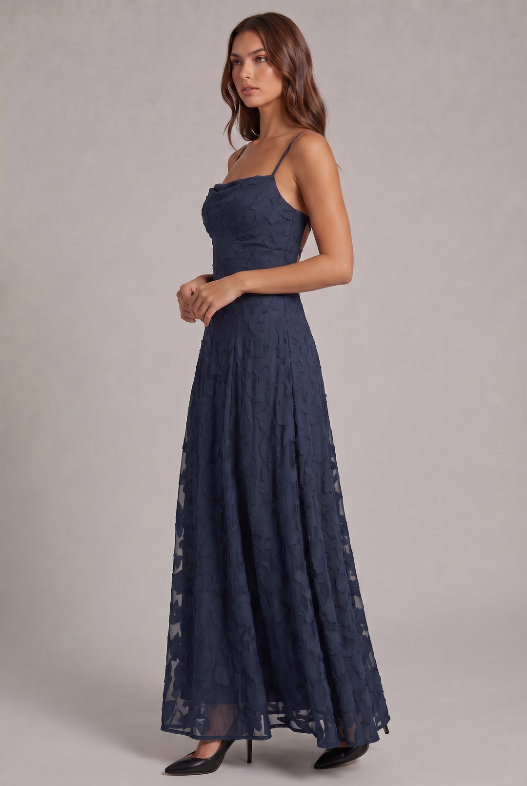 Olivia maxi-jurk - elegante avondjurk met bloemenpatroon