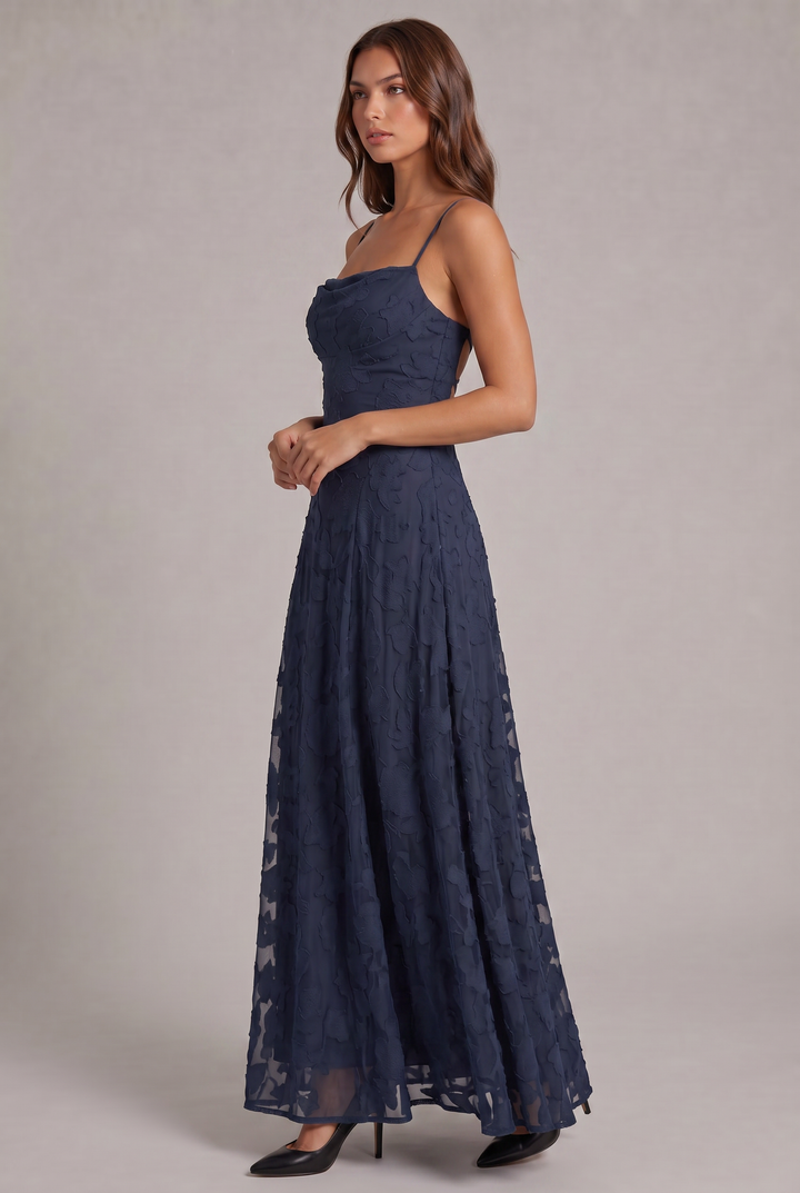 Olivia maxi-jurk - elegante avondjurk met bloemenpatroon