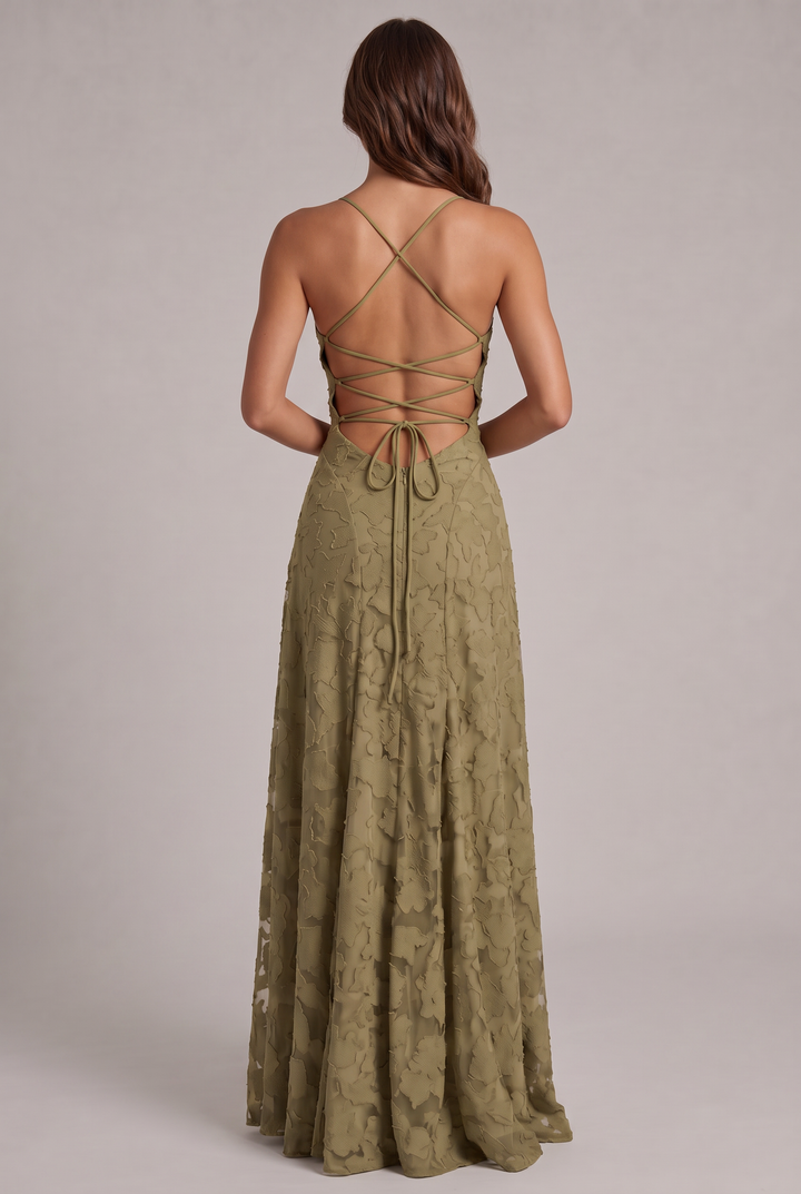 Olivia maxi-jurk - elegante avondjurk met bloemenpatroon