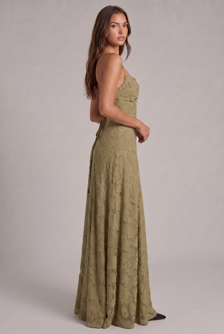 Olivia maxi-jurk - elegante avondjurk met bloemenpatroon