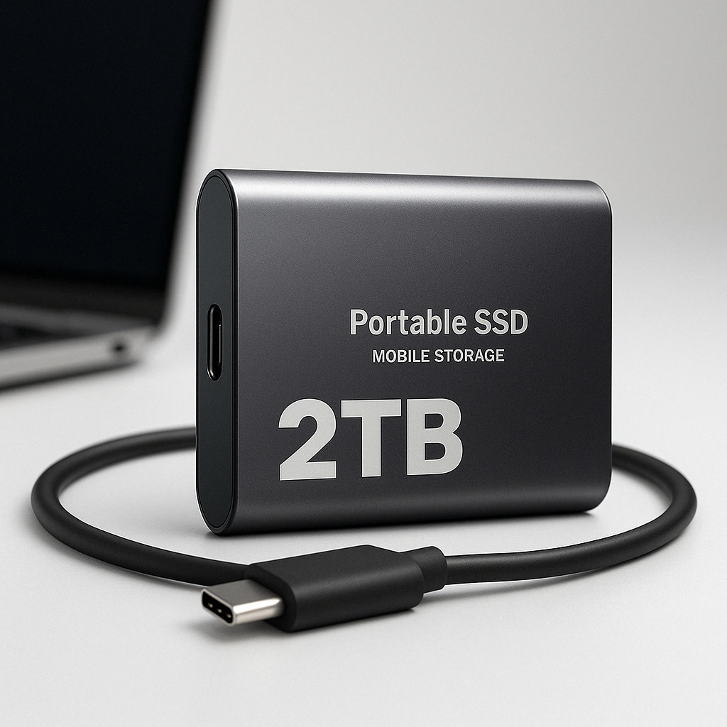 Externe SSD van 2TB voor snelle bestandsopslag en -overdracht
