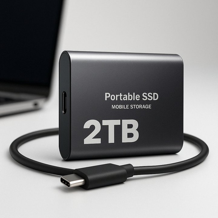 Externe SSD van 2TB voor snelle bestandsopslag en -overdracht