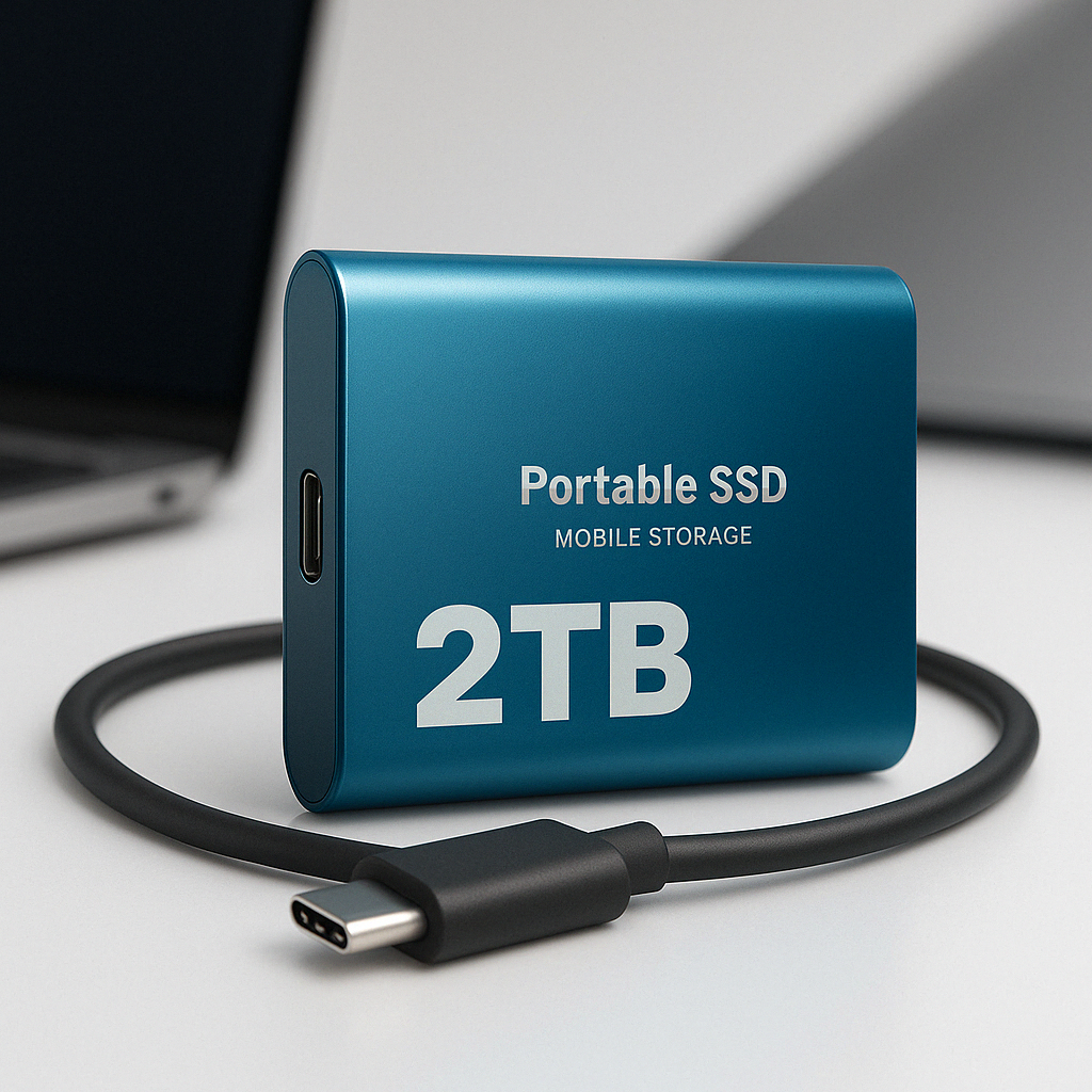 Externe SSD van 2TB voor snelle bestandsopslag en -overdracht