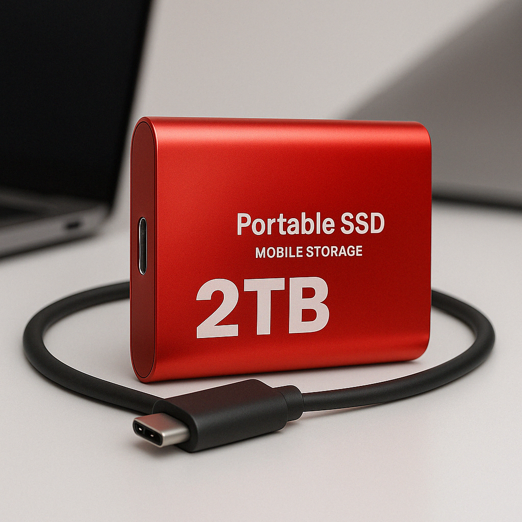 Externe SSD van 2TB voor snelle bestandsopslag en -overdracht