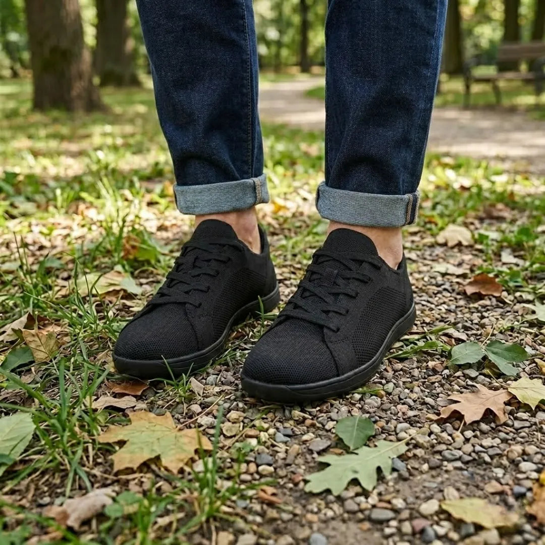 Unisex barefoot-sneaker met brede neusbox en ademend mesh
