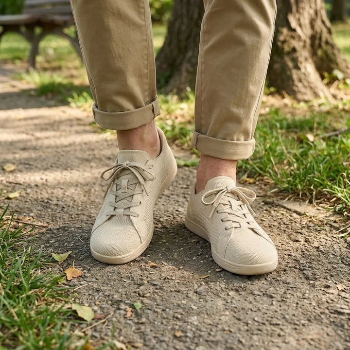 Unisex barefoot-sneaker met brede neusbox en ademend mesh