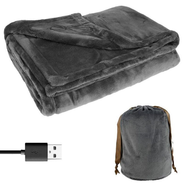 Grote USB-warmtedeken van zachte flanel voor twee