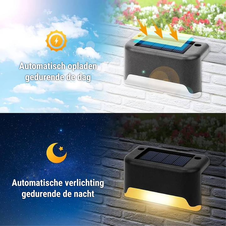 Solar-wandlamp, automatische draadloze tuinverlichting