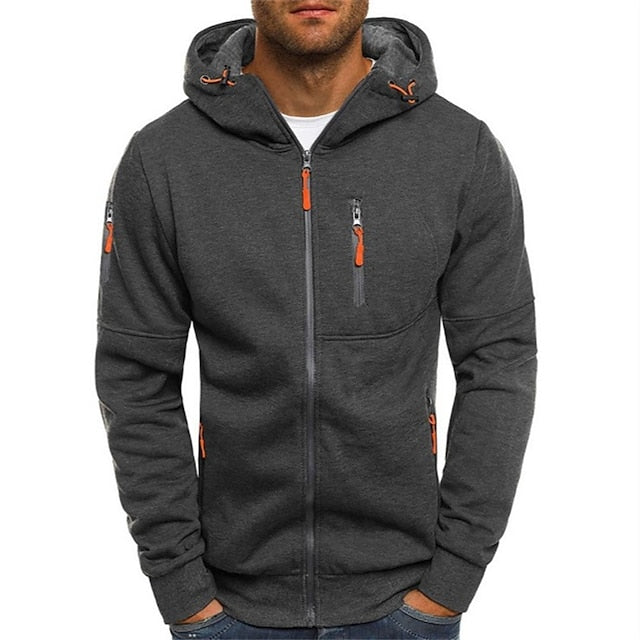 Heren vest met capuchon en rits | Sportieve stijl met capuchon en zakken