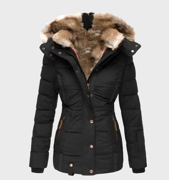 Slim fit winterjas voor dames met capuchon - Aurora
