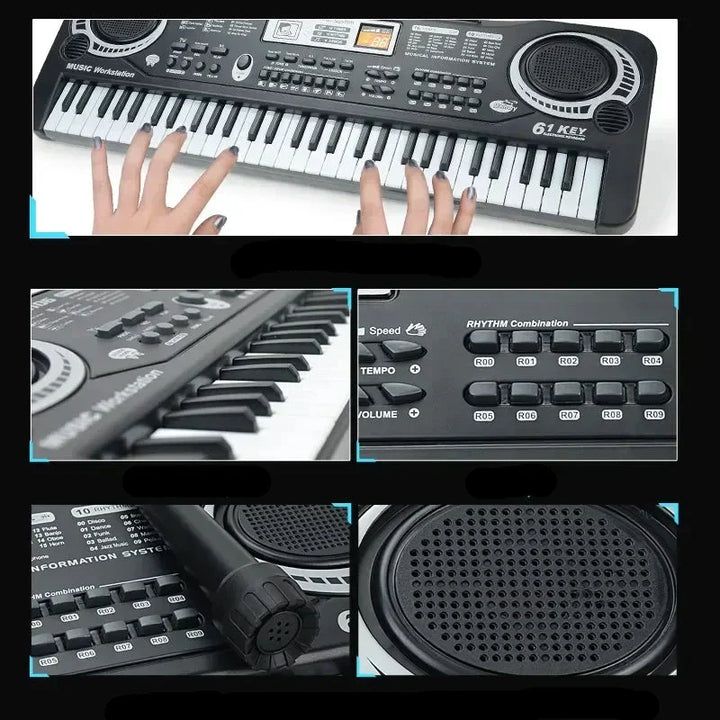 Elektronische Piano voor Kinderen met Microfoon – Ontdek Muzikaal Plezier met 61 Toetsen