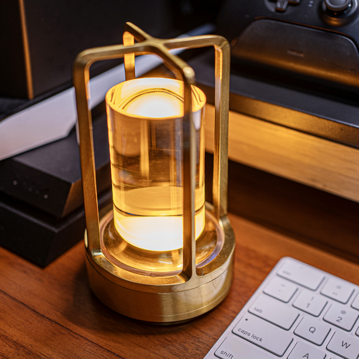 Tafellamp in vintagestijl, oplaadbare LED-lamp met touchbediening