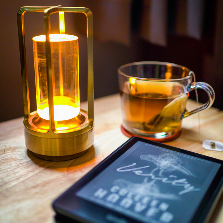 Tafellamp in vintagestijl, oplaadbare LED-lamp met touchbediening