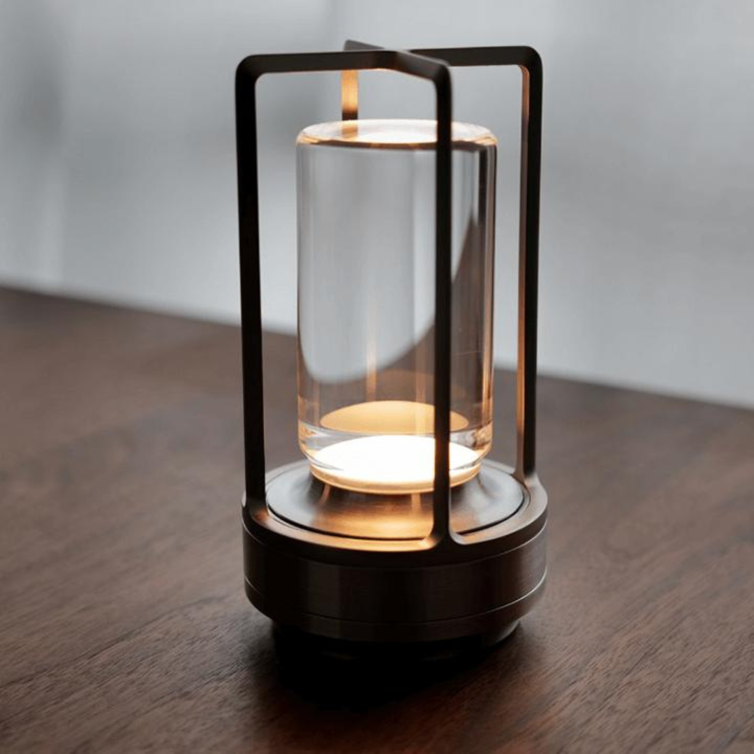 Tafellamp in vintagestijl, oplaadbare LED-lamp met touchbediening