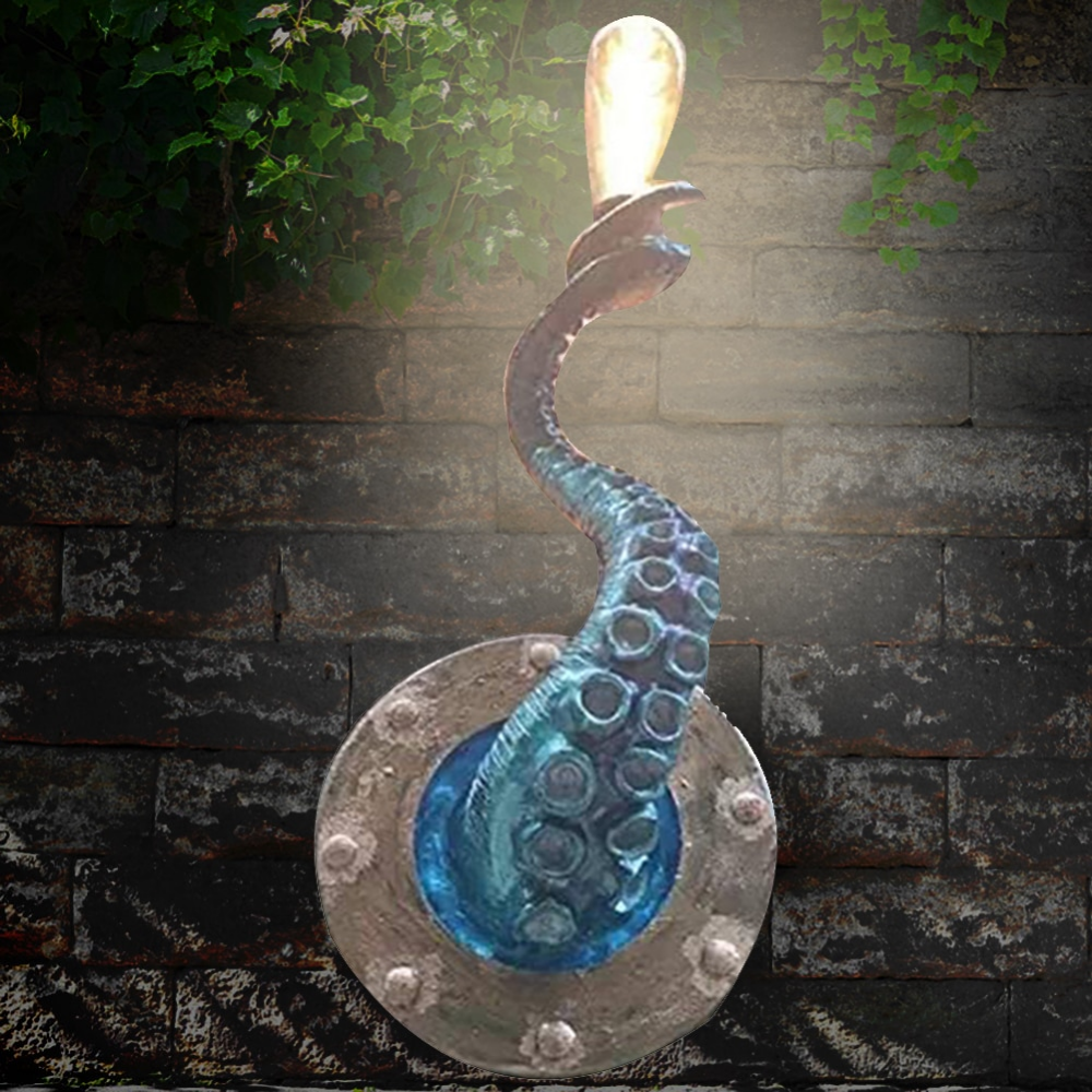 Sculpturale octopustentakel decoratieve wandlamp