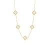 Gouden ketting met vierbladige klaverontwerp