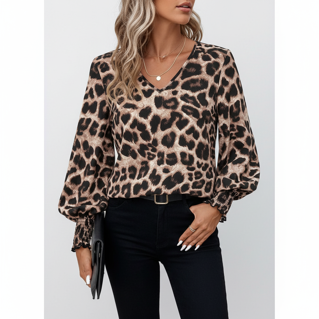 Langemouwige Damesblouse - Sabine