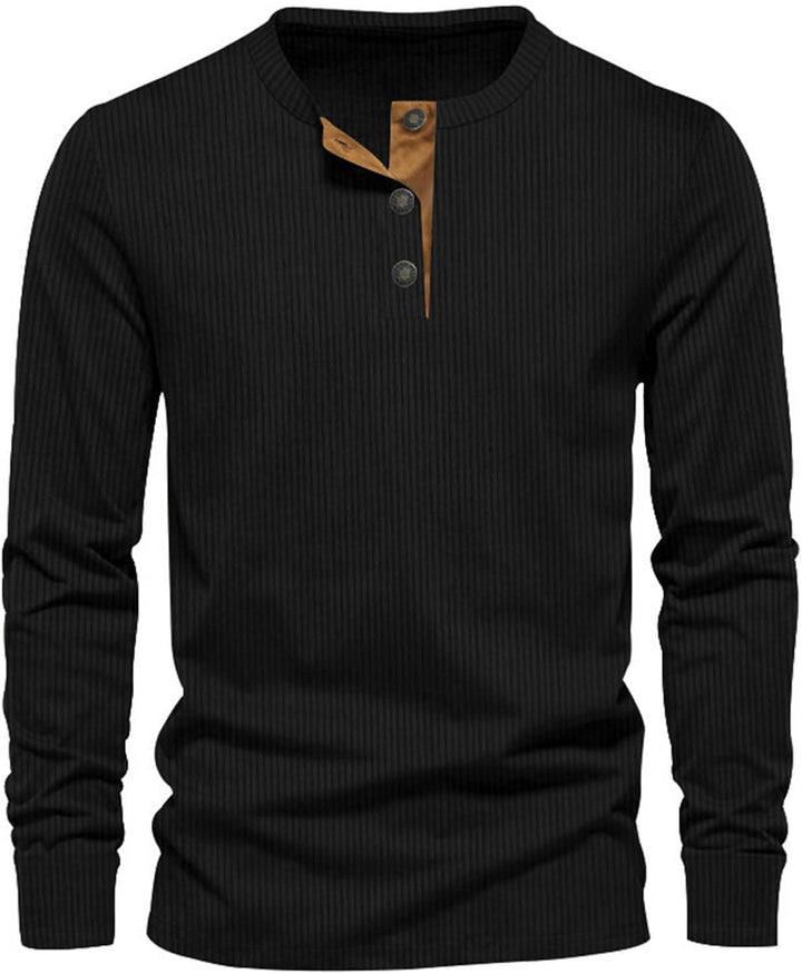 Herenshirt met lange mouwen | Eenvoudige basic voor dagelijks draagcomfort