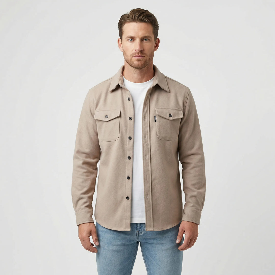 Overshirt met lange mouwen en borstzakken - Pablo