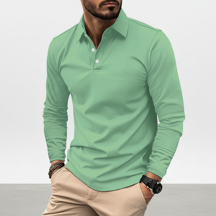 Langarm poloshirt - Vincent