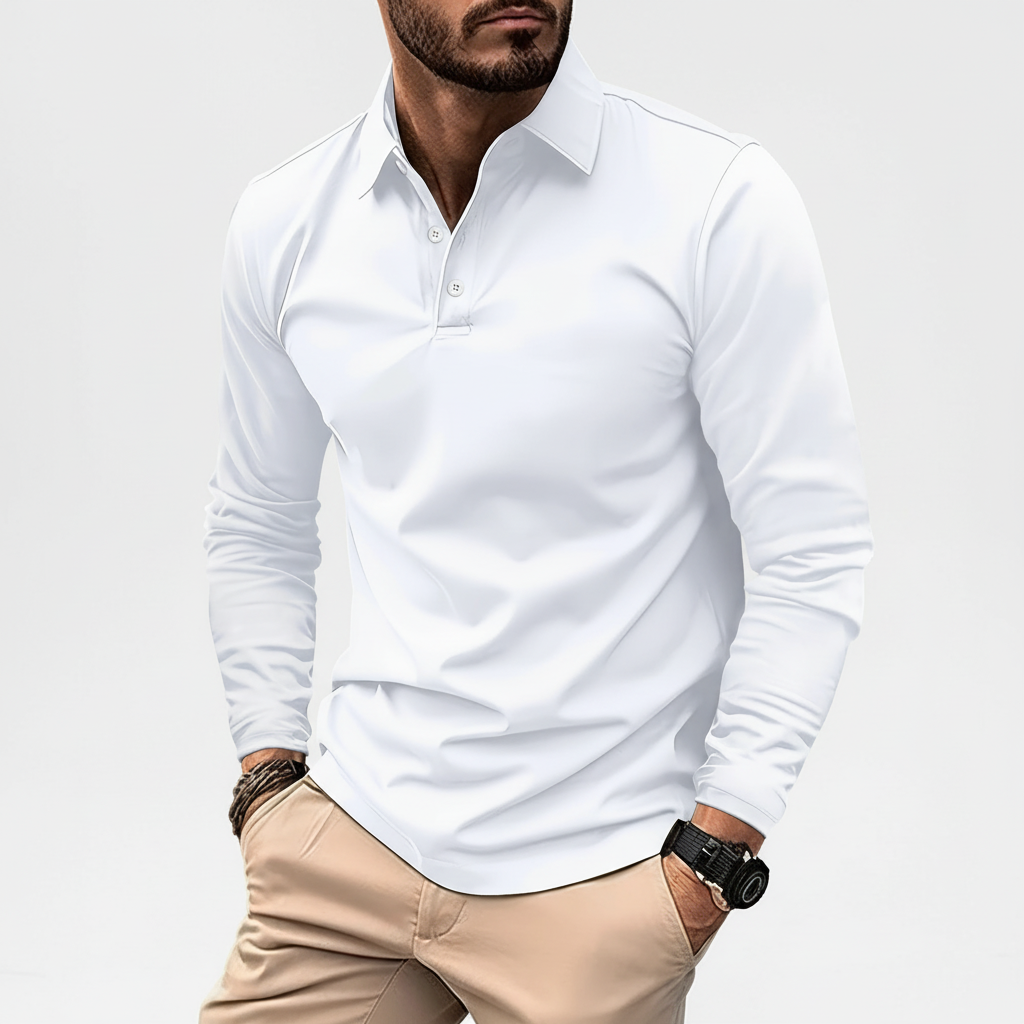 Langarm poloshirt - Vincent