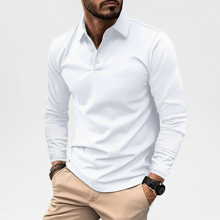 Langarm poloshirt - Vincent