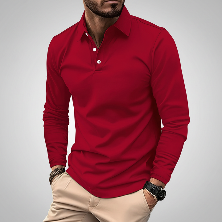Langarm poloshirt - Vincent