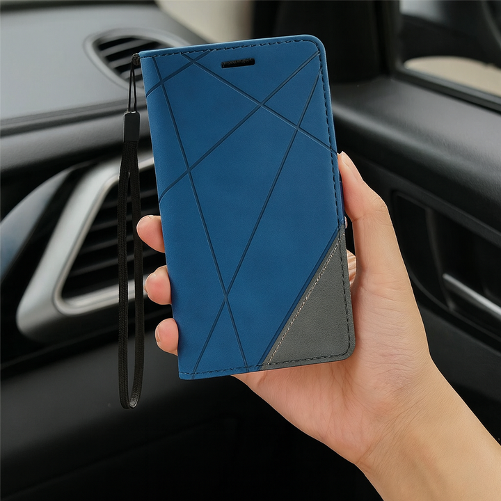 Opvouwbare Lederen Hoes voor Smartphone