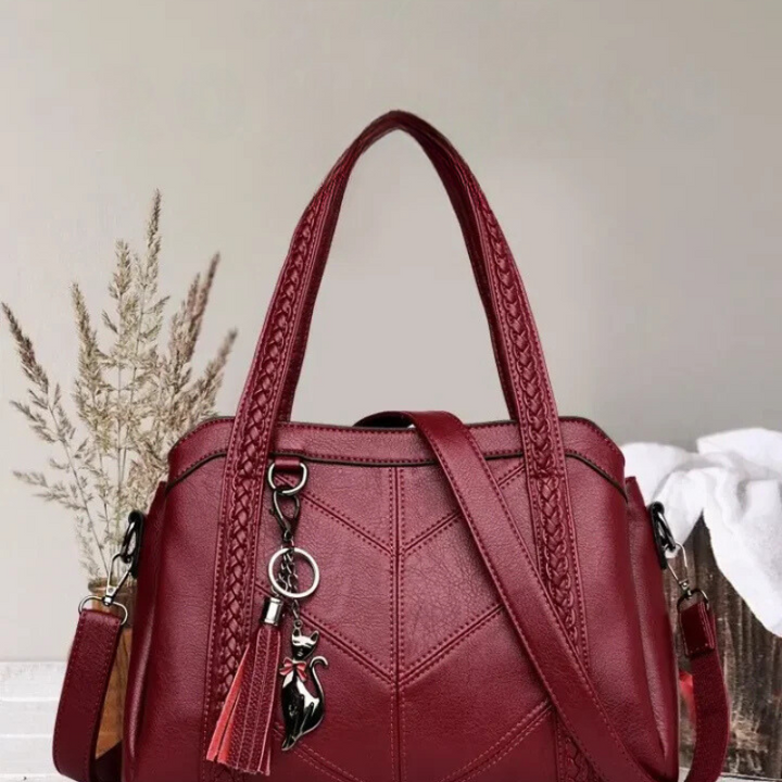 Leren handtas | Ruime en goed georganiseerde shopper voor dames