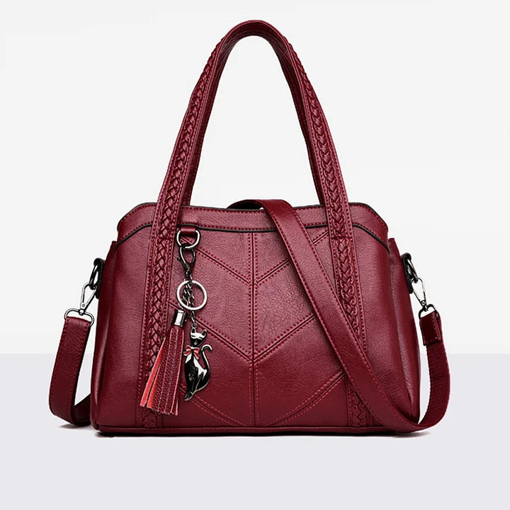 Leren handtas | Ruime en goed georganiseerde shopper voor dames