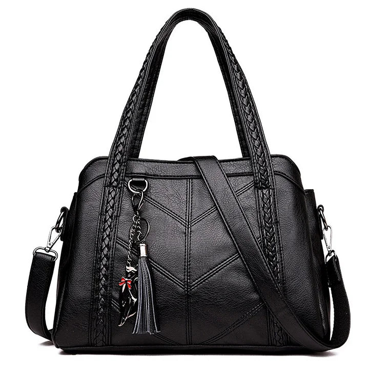 Leren handtas | Ruime en goed georganiseerde shopper voor dames