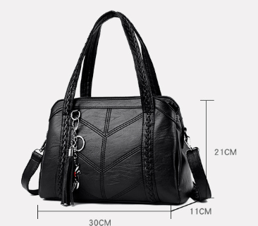 Leren handtas | Ruime en goed georganiseerde shopper voor dames