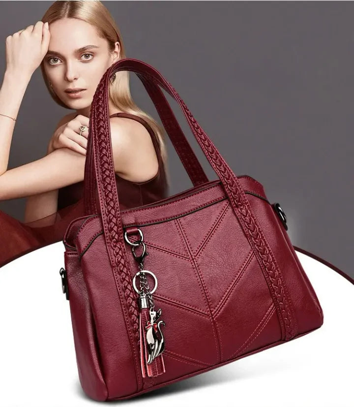 Leren handtas | Ruime en goed georganiseerde shopper voor dames