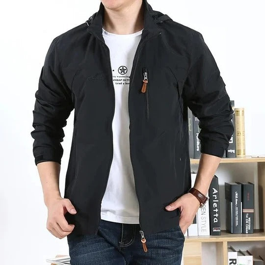 Winddicht, waterdicht herenjack in militaire stijl