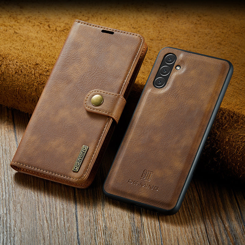 Premium portemonnee-telefoonhoesje voor Samsung Galaxy, magnetisch en afneembaar
