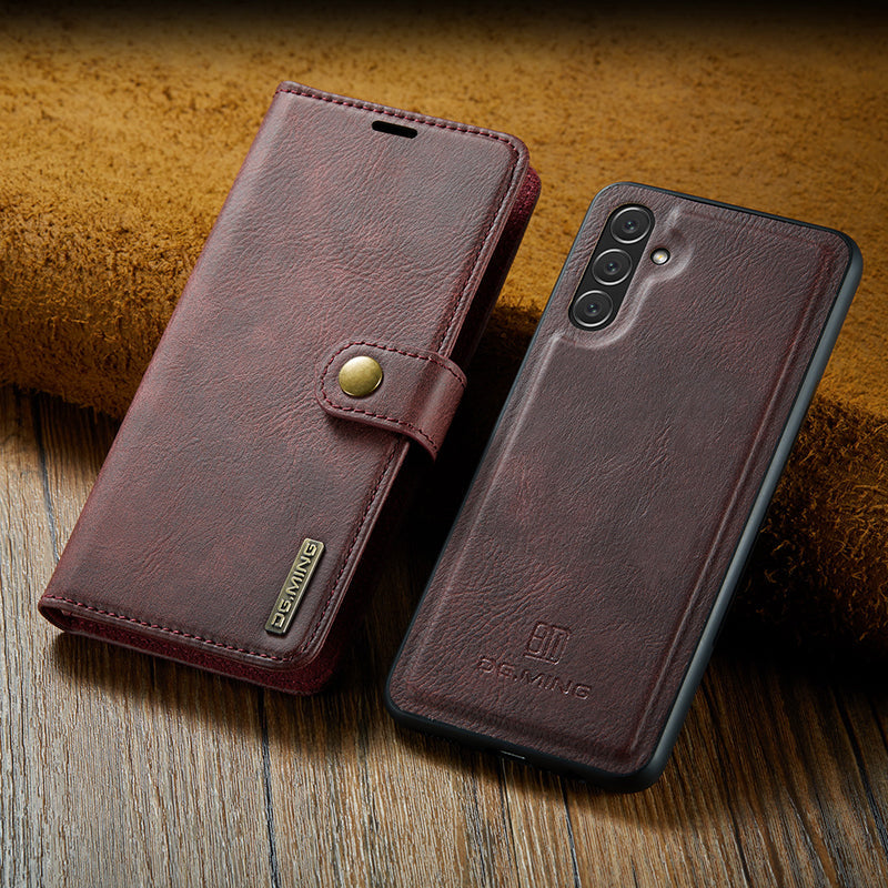 Premium portemonnee-telefoonhoesje voor Samsung Galaxy, magnetisch en afneembaar