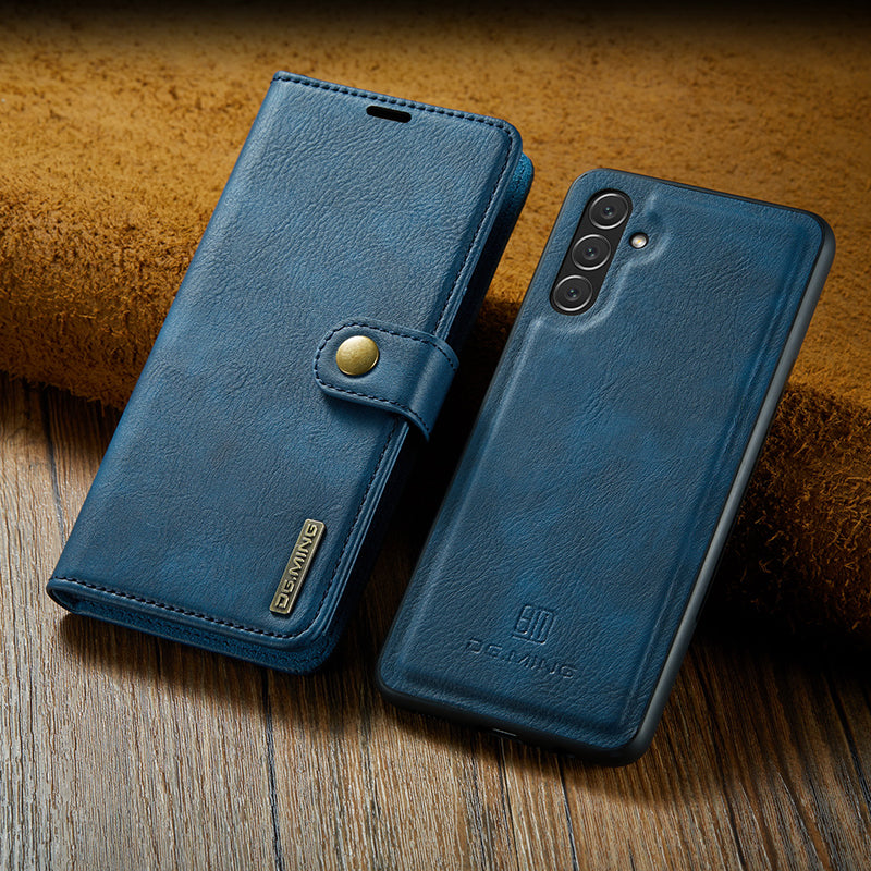 Premium portemonnee-telefoonhoesje voor Samsung Galaxy, magnetisch en afneembaar