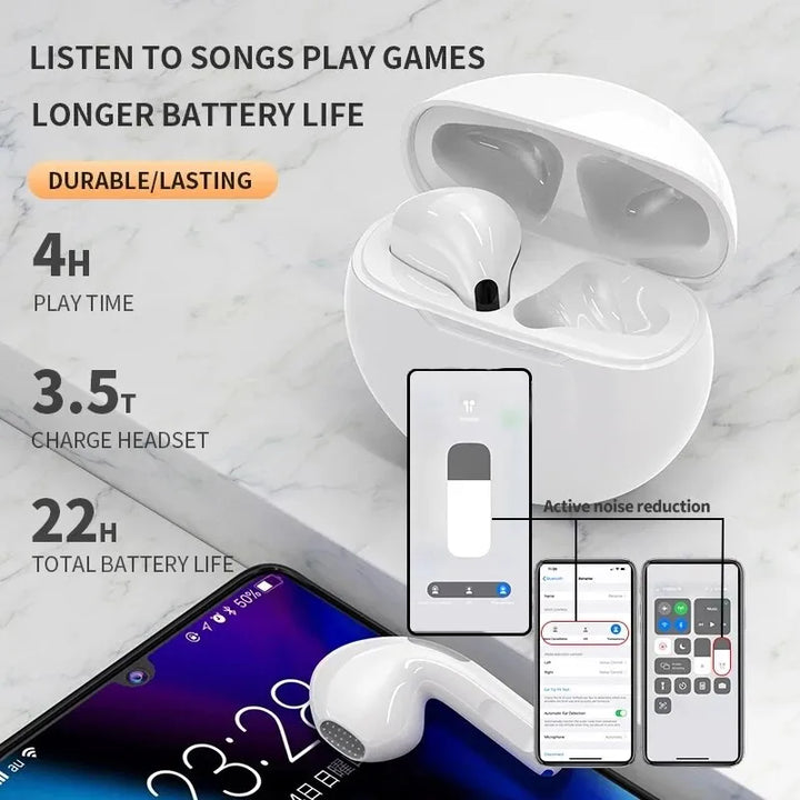 Air PRO6 in-ears | Draadloze Bluetooth-koptelefoon