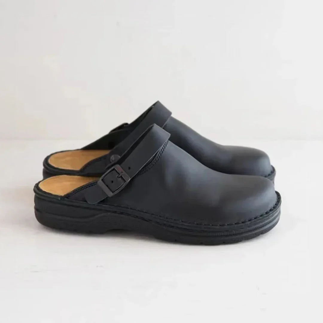 Faux Leren Pantoffels voor Heren met Comfortabele Binnenvoering