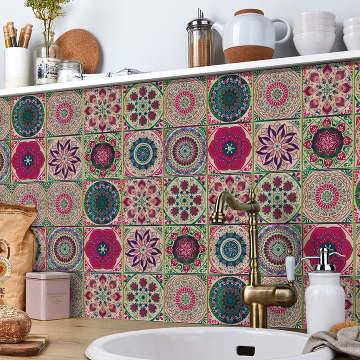 Wandstickers met tegelpatroon voor een mooi interieur – set van 24