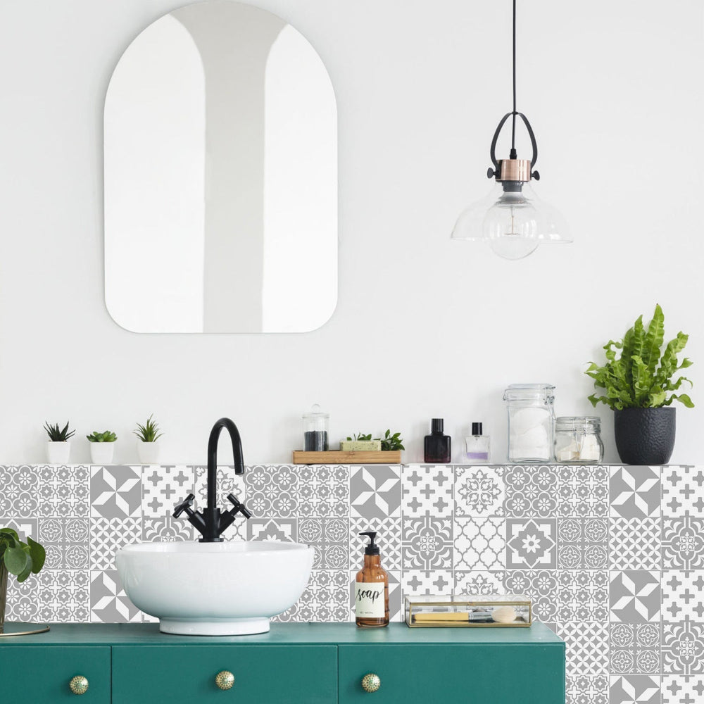 Wandstickers met tegelpatroon voor een mooi interieur – set van 24