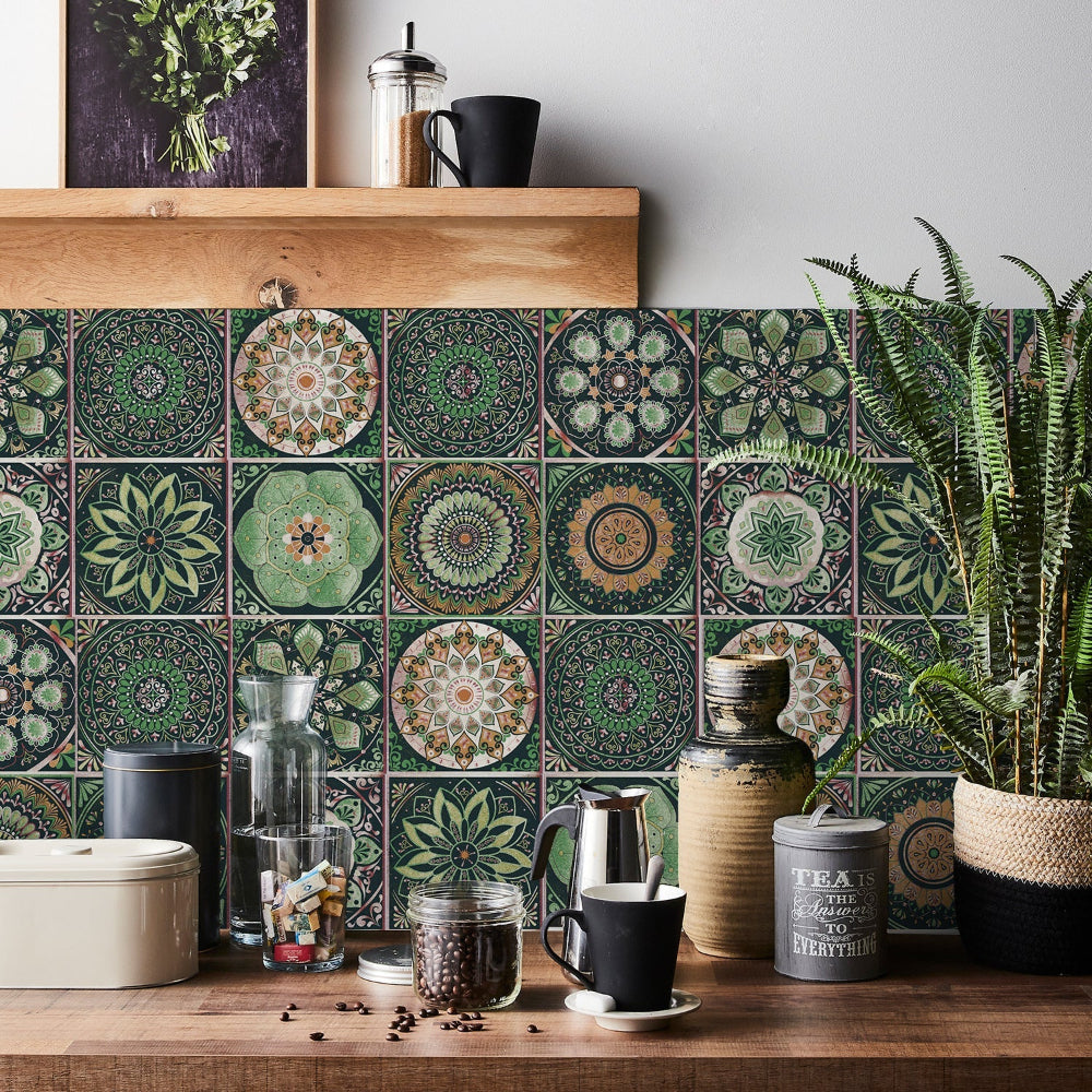 Wandstickers met tegelpatroon voor een mooi interieur – set van 24