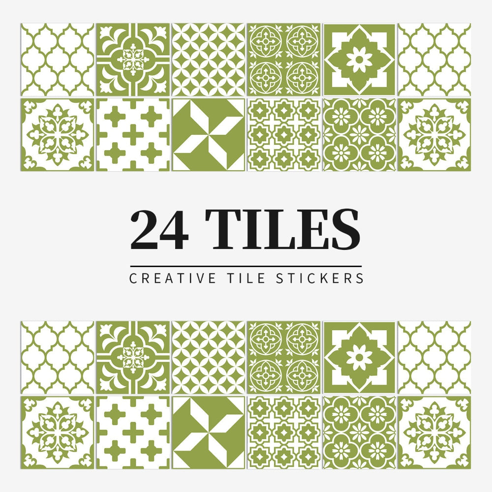 Wandstickers met tegelpatroon voor een mooi interieur – set van 24
