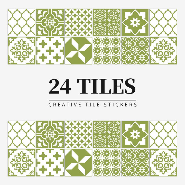 Wandstickers met tegelpatroon voor een mooi interieur – set van 24