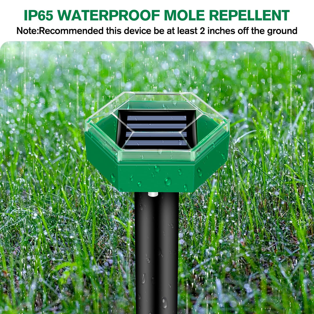 Anti-mol apparaat 4 stuks | Op zonne-energie en weerbestendig | Eenvoudige installatie | MoleSilent