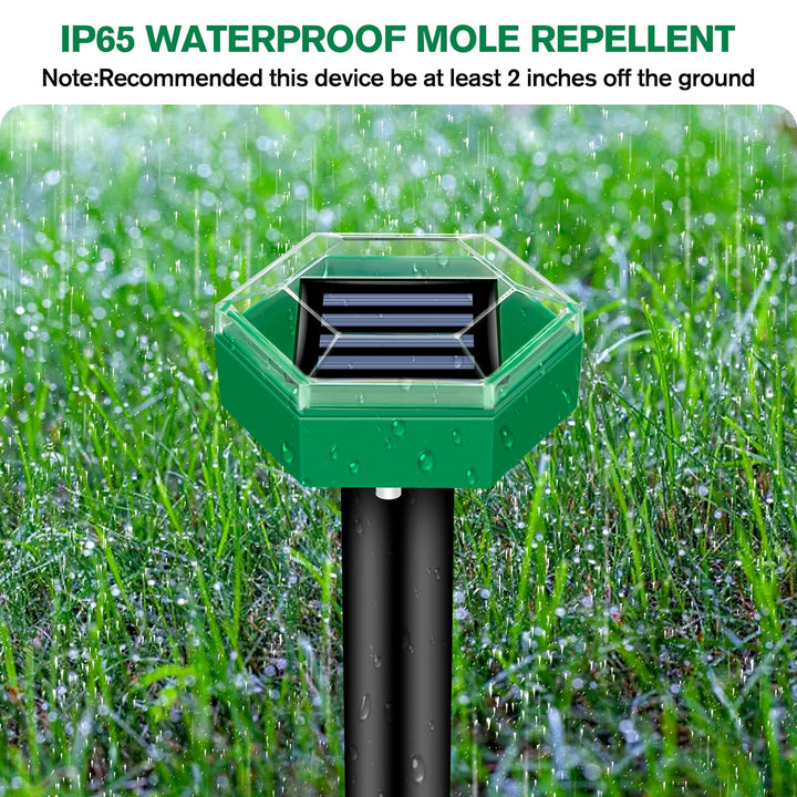 Anti-mol apparaat 4 stuks | Op zonne-energie en weerbestendig | Eenvoudige installatie | MoleSilent