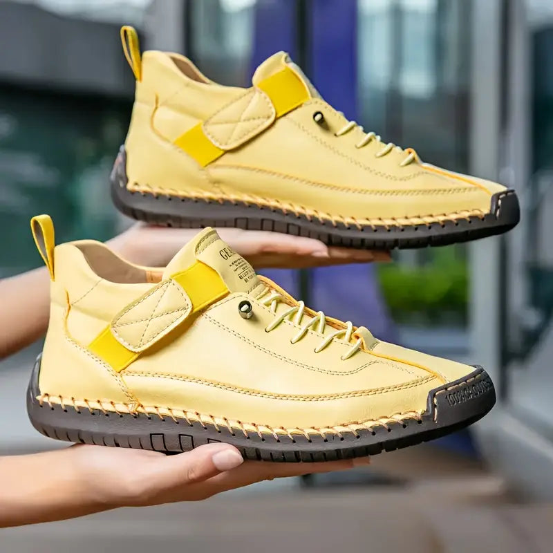 Comfortabele Lichtgewicht en Ademend Leren Sneakers voor Dames