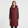 Midi-lange gevoerde bodywarmer - hazelkleurig