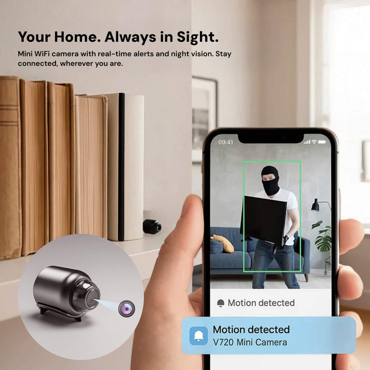 Compacte wifi-bewakingscamera met bewegingsdetectie