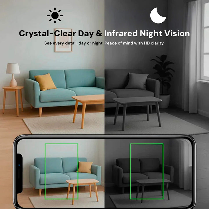 Compacte wifi-bewakingscamera met bewegingsdetectie
